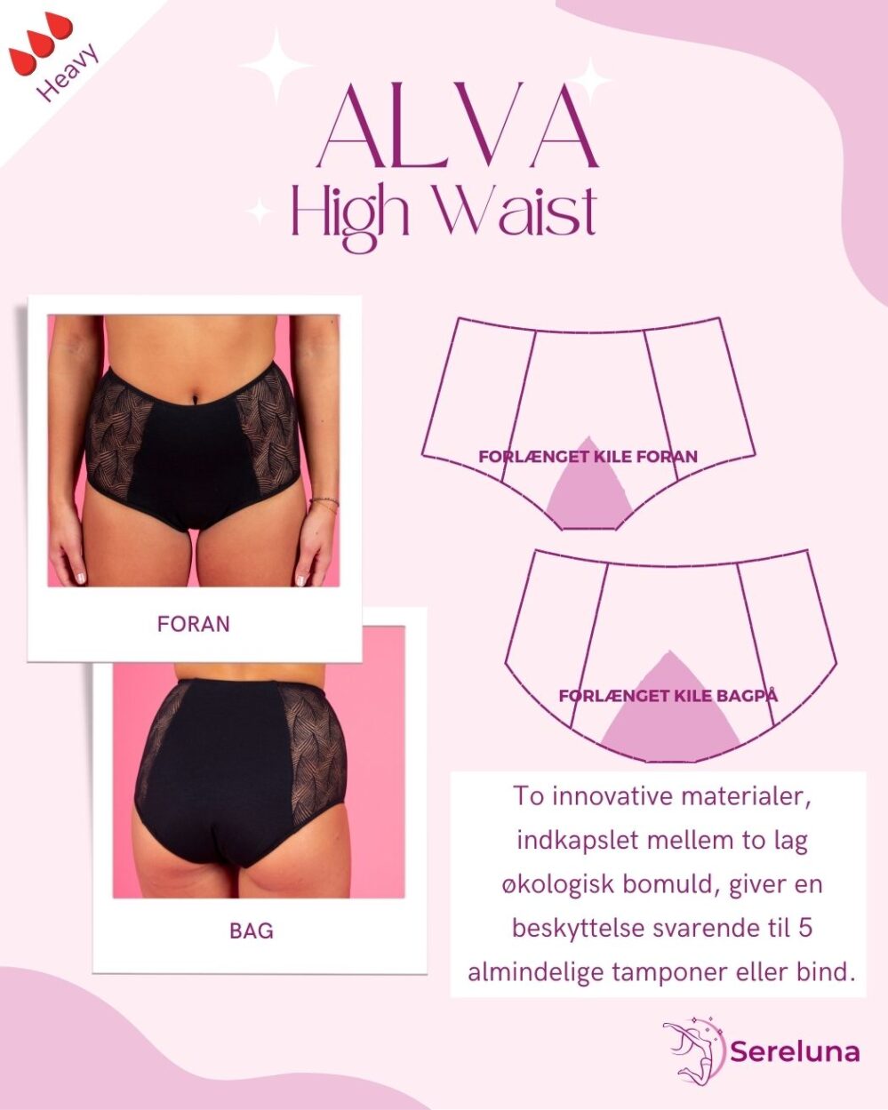 Sereluna Menstruationstrusse - Alva High Waist