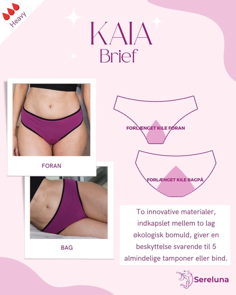 Sereluna Menstruationstrusse - Kaia Brief Purple