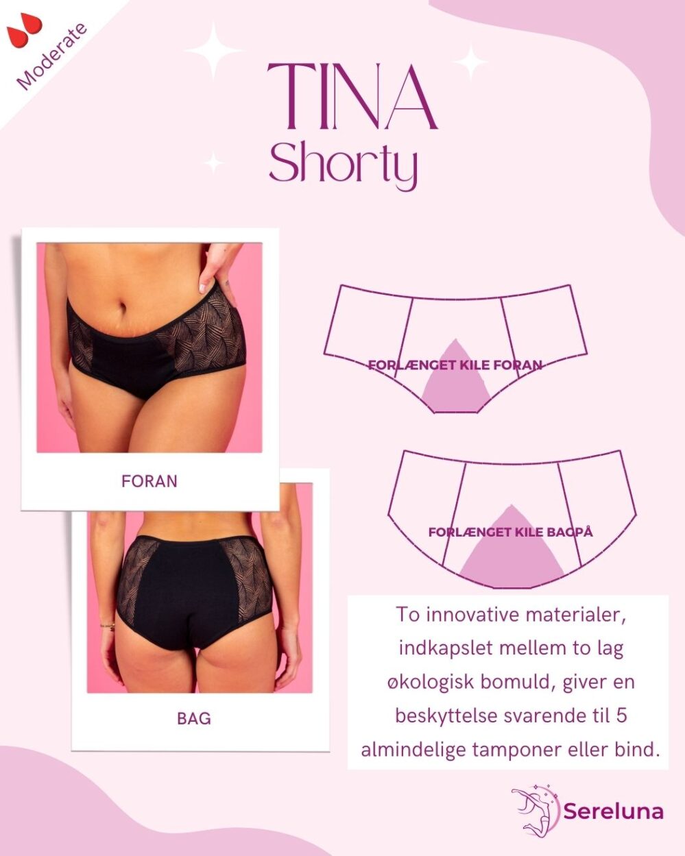 Sereluna Menstruationstrusse - Tina Shorty
